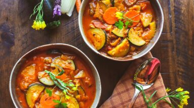 Curried Vegetable Leek Soup - Sharon Palmer, The Plant Powered Dietitian