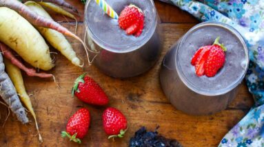 Seaweed Mixed Berry Smoothie - Sharon Palmer, The Plant Powered Dietitian